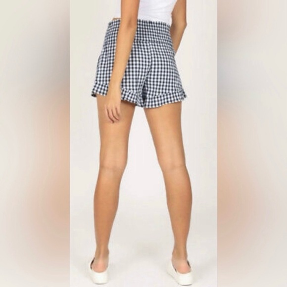 SINCERELEY JULES Gingham Check Ruffle Shorts Coastal Cowgirl Country Summer - Picture 2 of 8